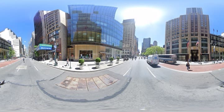 Street-level panorama of the same point captured in 2021.05