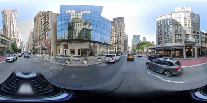 Street-level panorama of the same point captured in 2024.09